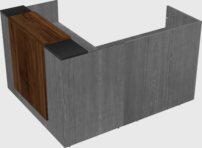 L-shaped modular reception