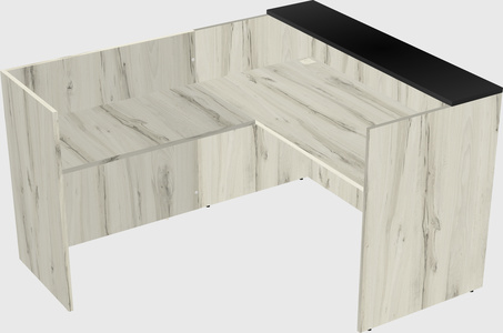 L-shaped modular reception