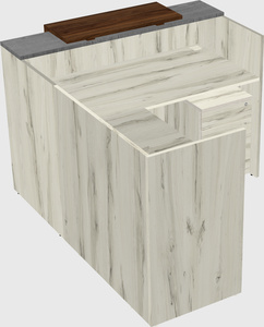 L-shaped modular reception