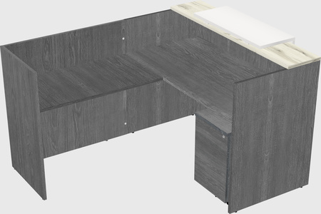 L-shaped modular reception
