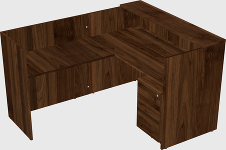 L-shaped modular reception