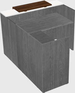 L-shaped modular reception