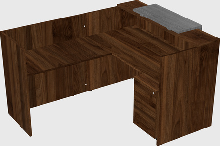 L-shaped modular reception