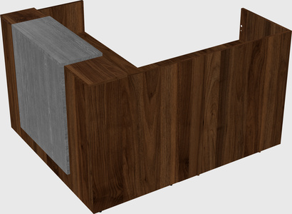 L-shaped modular reception