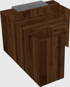 L-shaped modular reception
