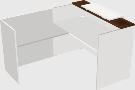 L-shaped modular reception