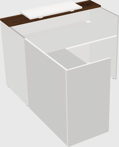 L-shaped modular reception
