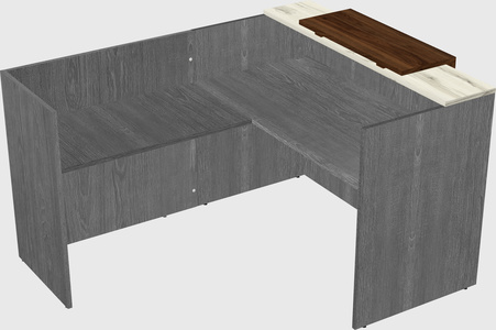 L-shaped modular reception