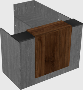 L-shaped modular reception