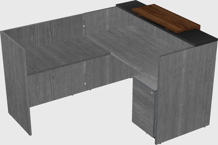 L-shaped modular reception