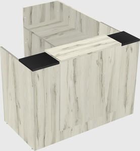 L-shaped modular reception