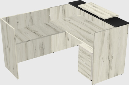 L-shaped modular reception
