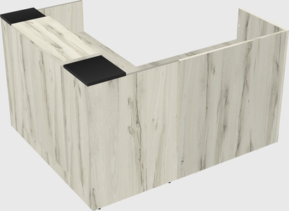 L-shaped modular reception