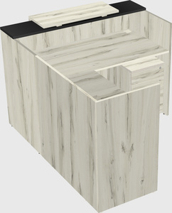 L-shaped modular reception