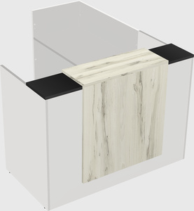 L-shaped modular reception