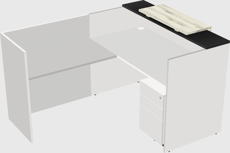L-shaped modular reception