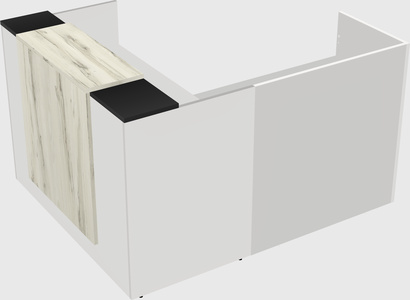 L-shaped modular reception
