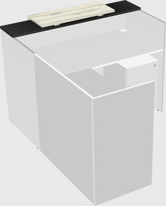 L-shaped modular reception