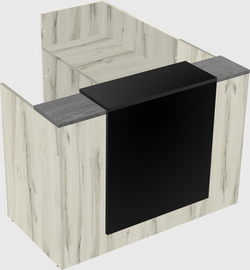 L-shaped modular reception
