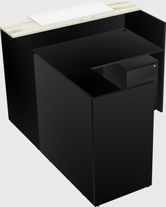 L-shaped modular reception