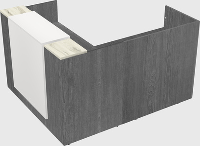L-shaped modular reception