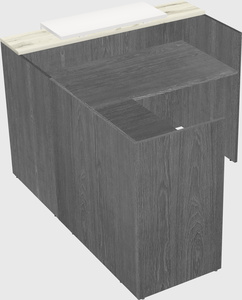L-shaped modular reception