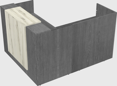 L-shaped modular reception