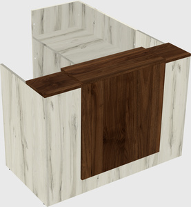 L-shaped modular reception