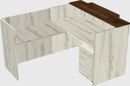 L-shaped modular reception