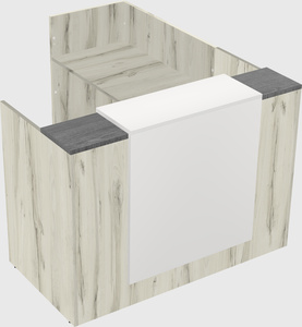 L-shaped modular reception