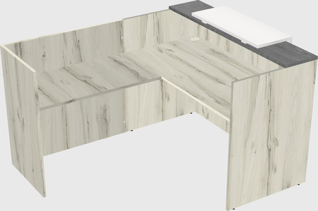 L-shaped modular reception