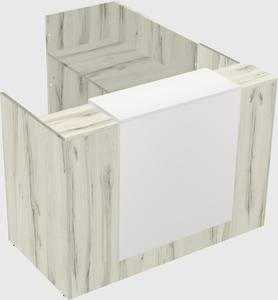 L-shaped modular reception