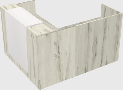 L-shaped modular reception