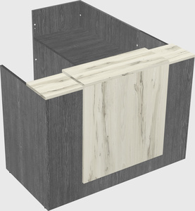 L-shaped modular reception