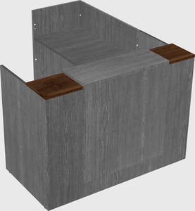 L-shaped modular reception