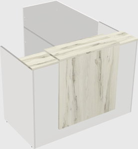 L-shaped modular reception