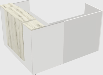 L-shaped modular reception