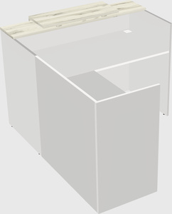 L-shaped modular reception
