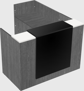 L-shaped modular reception