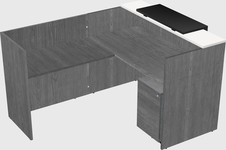 L-shaped modular reception