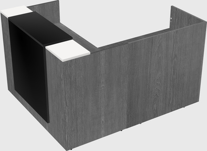 L-shaped modular reception