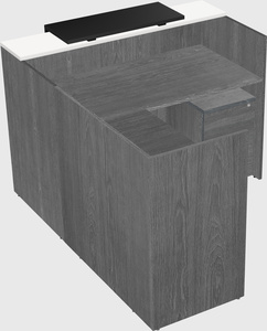 L-shaped modular reception