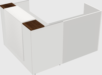 L-shaped modular reception