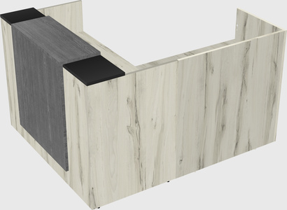 L-shaped modular reception