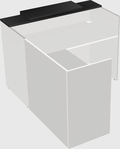 L-shaped modular reception
