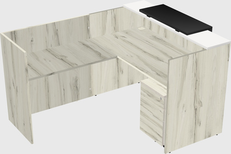 L-shaped modular reception