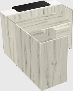 L-shaped modular reception