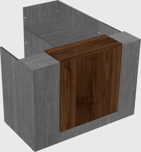 L-shaped modular reception