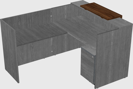 L-shaped modular reception