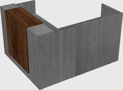 L-shaped modular reception
